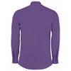 Kustom Kit Men's Purple Long Sleeve Tailored Poplin Shirt