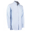 Clayton and Ford Men's Light Blue/Navy Long Sleeve Contrast Tailored Oxford Shirt