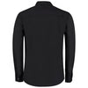 Kustom Kit Men's Black Long Sleeve Tailored Mandarin Collar Shirt