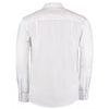 Kustom Kit Men's White Long Sleeve Tailored Mandarin Collar Shirt