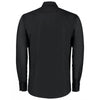 Kustom Kit Men's Black Long Sleeve Slim Fit Workwear Oxford Shirt