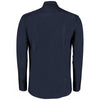 Kustom Kit Men's Navy Long Sleeve Slim Fit Workwear Oxford Shirt