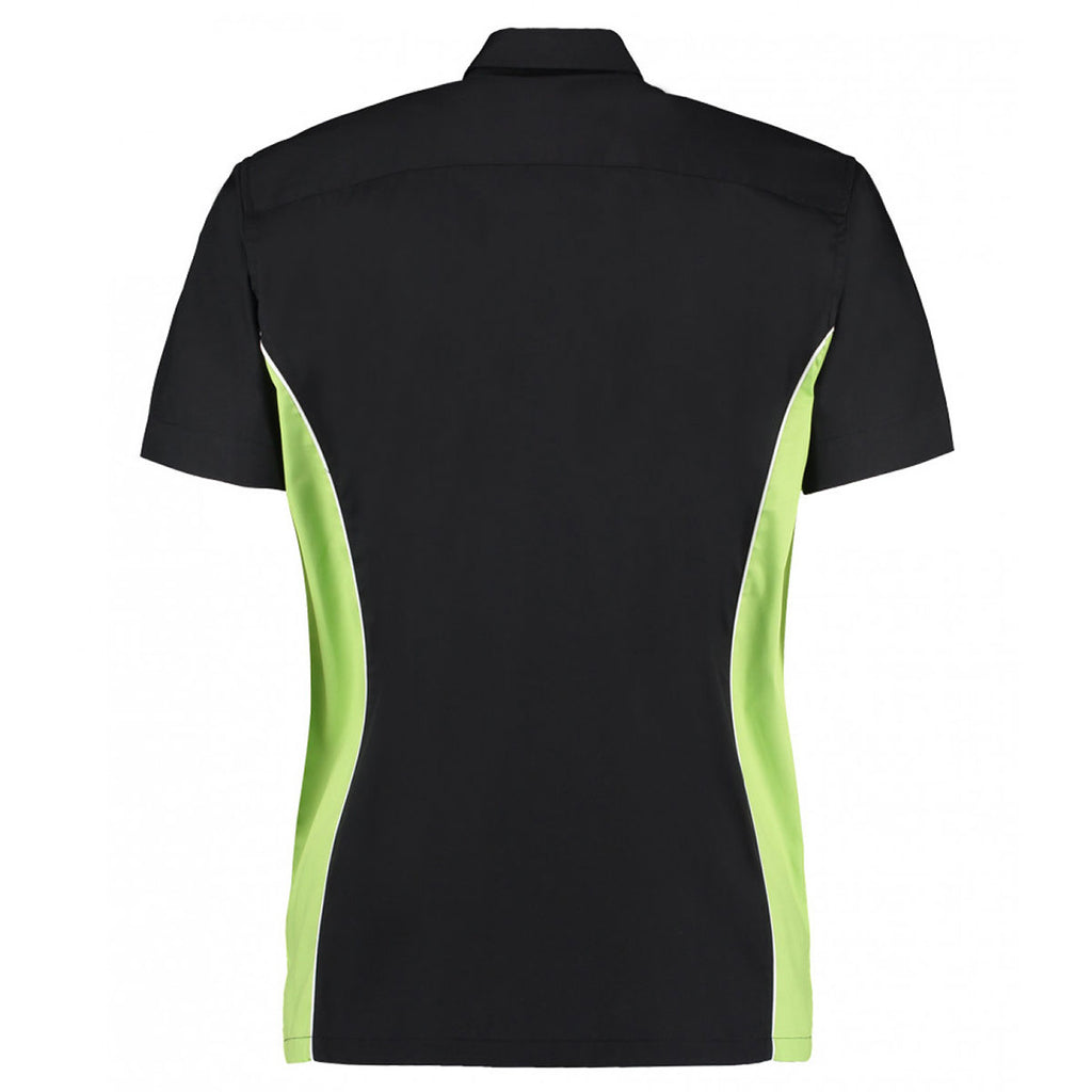 Gamegear Men's Black/Lime Short Sleeve Classic Fit Sportsman Shirt