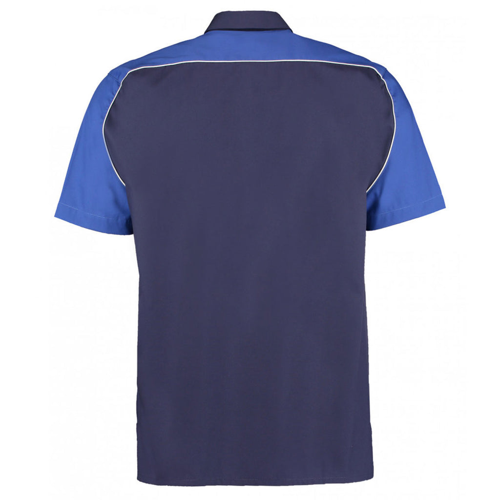 Gamegear Formula Racing Men's Navy/Royal Short Sleeve Classic Fit Sebring Shirt