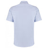 Kustom Kit Men's Light Blue Premium Short Sleeve Tailored Fit Oxford Shirt
