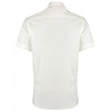 Kustom Kit Men's White Premium Short Sleeve Tailored Fit Oxford Shirt