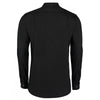 Kustom Kit Men's Black/Silver Premium Long Sleeve Contrast Tailored Fit Oxford Shirt