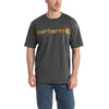 Carhartt Men's Carbon Heather Signature Logo Short Sleeve T-Shirt