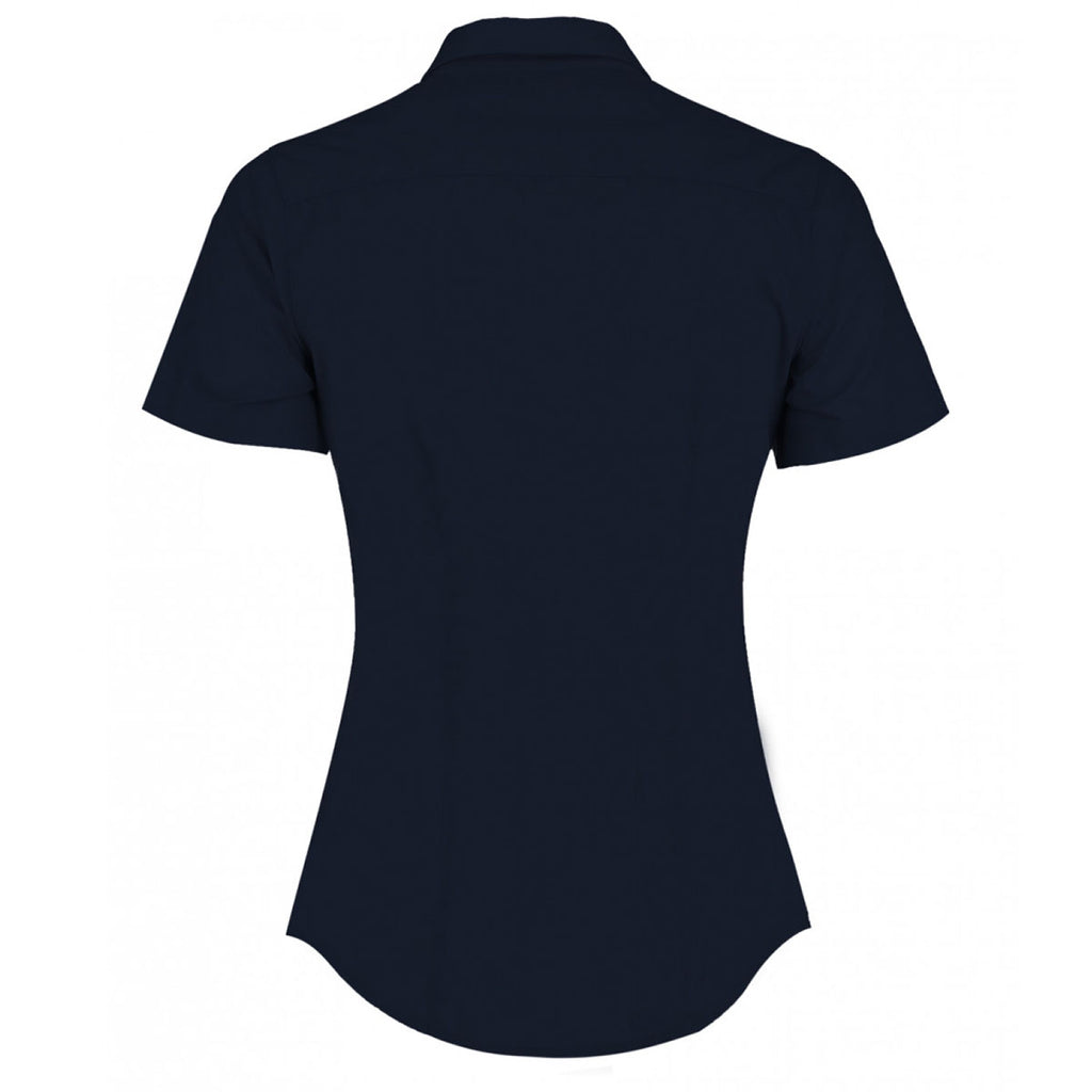 Kustom Kit Women's Dark Navy Short Sleeve Tailored Poplin Shirt