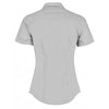 Kustom Kit Women's Light Grey Short Sleeve Tailored Poplin Shirt