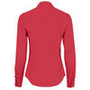 Kustom Kit Women's Red Long Sleeve Tailored Poplin Shirt