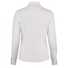 Kustom Kit Women's White Long Sleeve Tailored Mandarin Collar Shirt