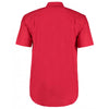 Kustom Kit Men's Red Short Sleeve Classic Fit Workwear Oxford Shirt