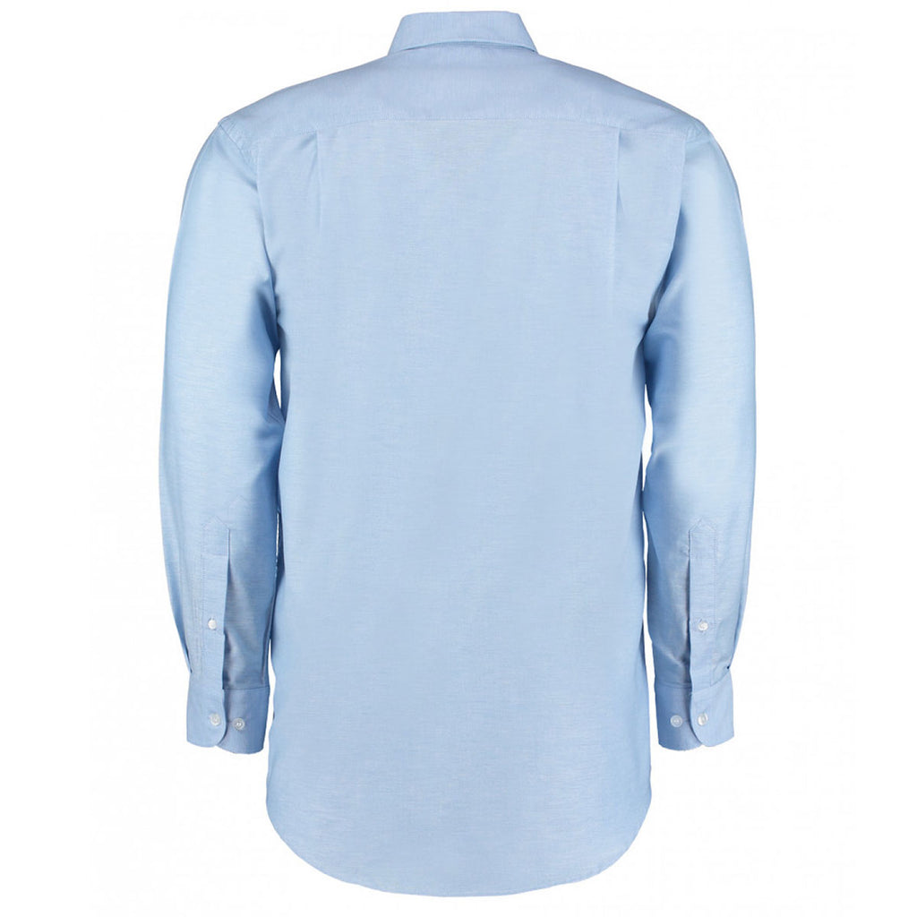 Kustom Kit Men's Light Blue Long Sleeve Classic Fit Workwear Oxford Shirt
