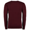 Kustom Kit Men's Burgundy Arundel Cotton Acrylic V Neck Sweater
