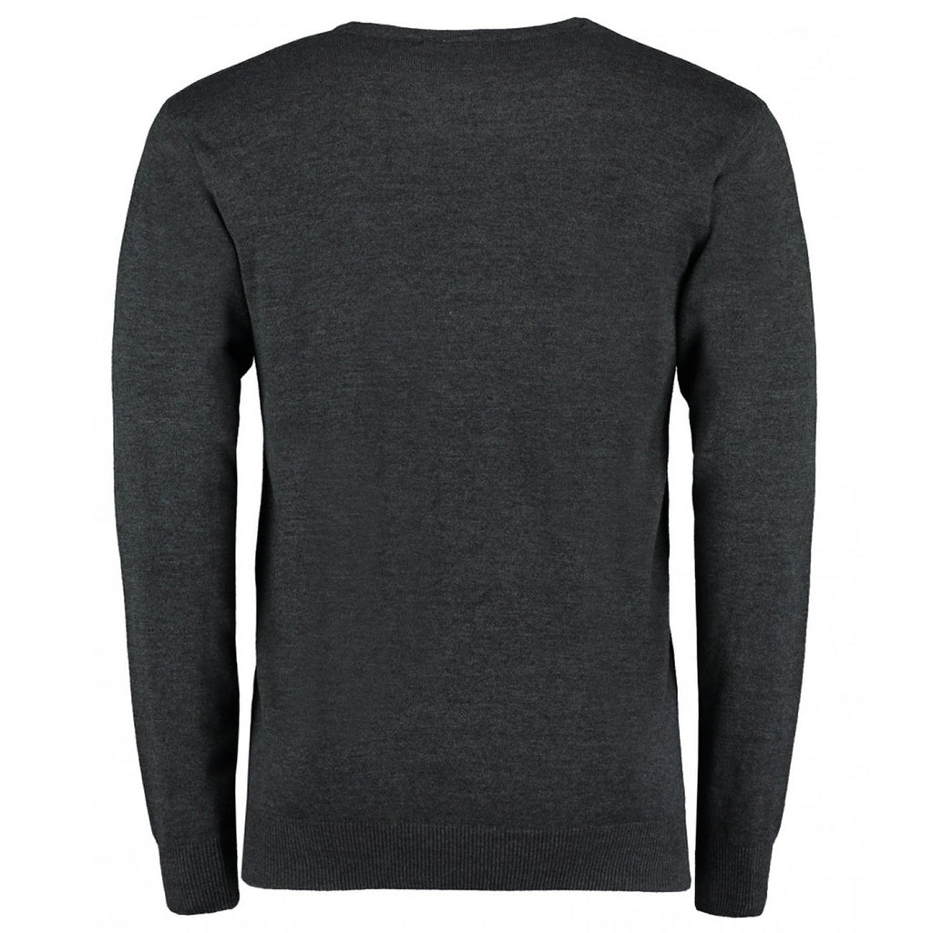 Kustom Kit Men's Graphite Arundel Cotton Acrylic V Neck Sweater