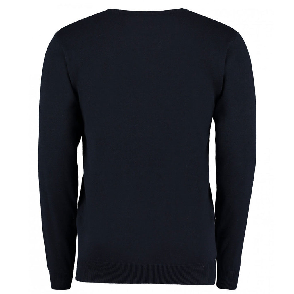 Kustom Kit Men's Navy Arundel Cotton Acrylic V Neck Sweater