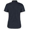 Kustom Kit Women's French Navy Short Sleeve Tailored Workwear Oxford Shirt