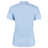 Kustom Kit Women's Light Blue Short Sleeve Tailored Workwear Oxford Shirt