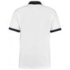 Kustom Kit Men's White/Red/Navy Contrast Poly/Cotton Pique Polo Shirt