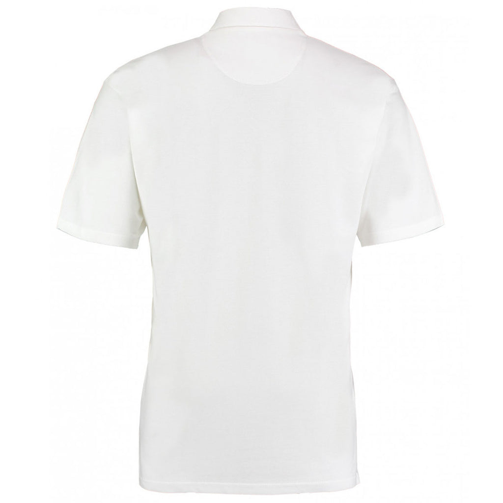 Kustom Kit Men's White Augusta Cotton Pique Polo Shirt