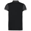 Kustom Kit Men's Black/Graphite Contrast Tipped Pique Polo Shirt