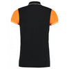 Kustom Kit Men's Black/Orange Contrast Tipped Pique Polo Shirt