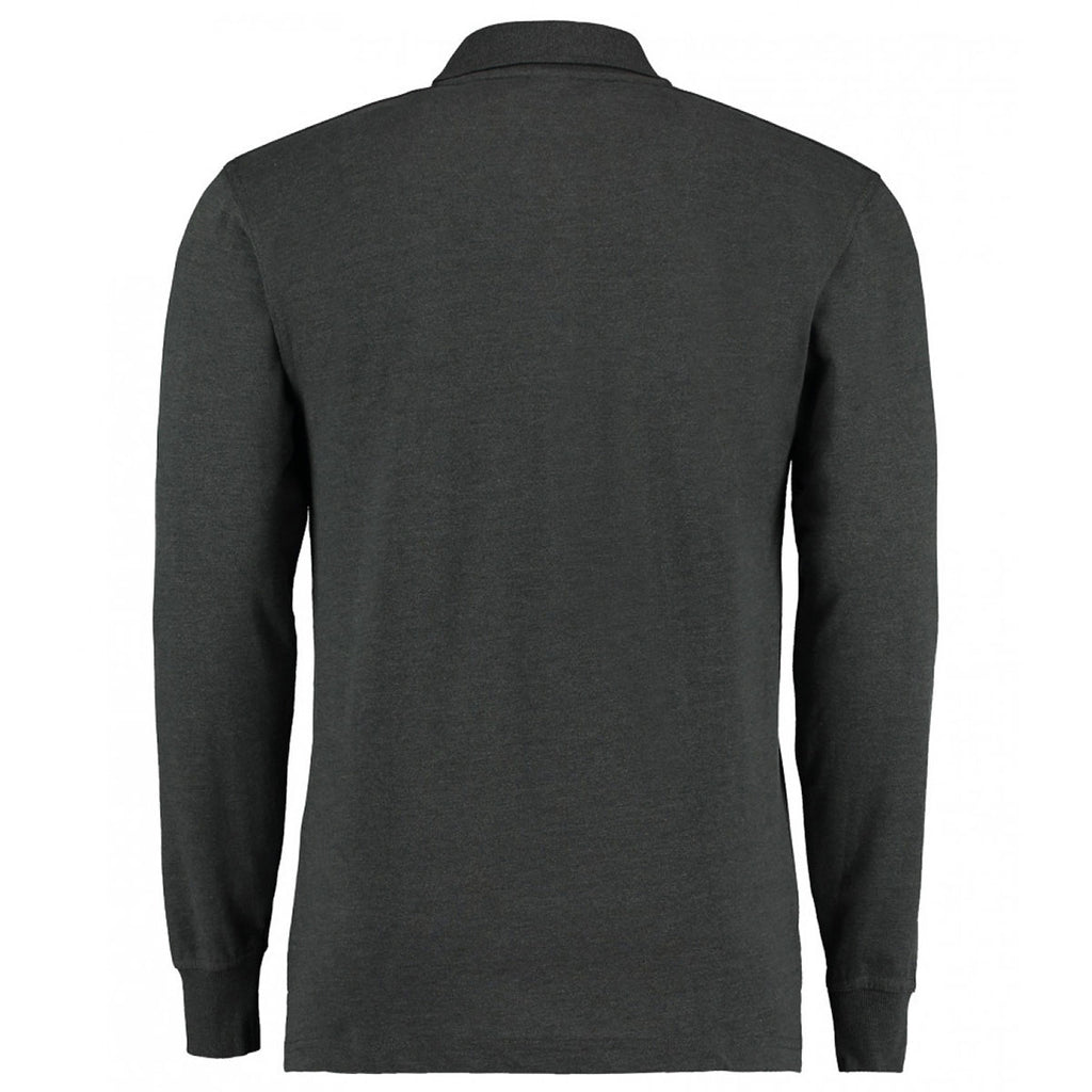 Kustom Kit Men's Graphite Long Sleeve Poly/Cotton Pique Polo Shirt