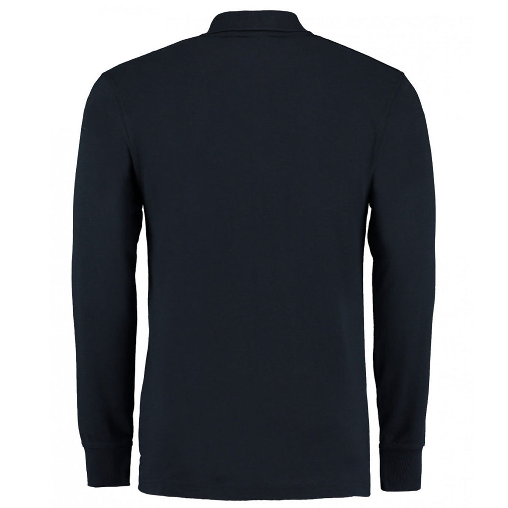 Kustom Kit Men's Navy Long Sleeve Poly/Cotton Pique Polo Shirt