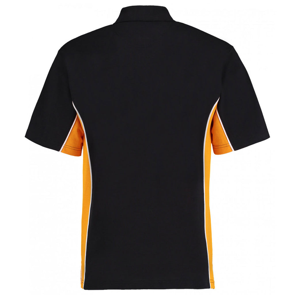 Gamegear Men's Black/Gold Track Poly/Cotton Pique Polo Shirt