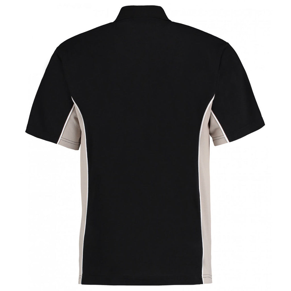 Gamegear Men's Black/Grey Track Poly/Cotton Pique Polo Shirt