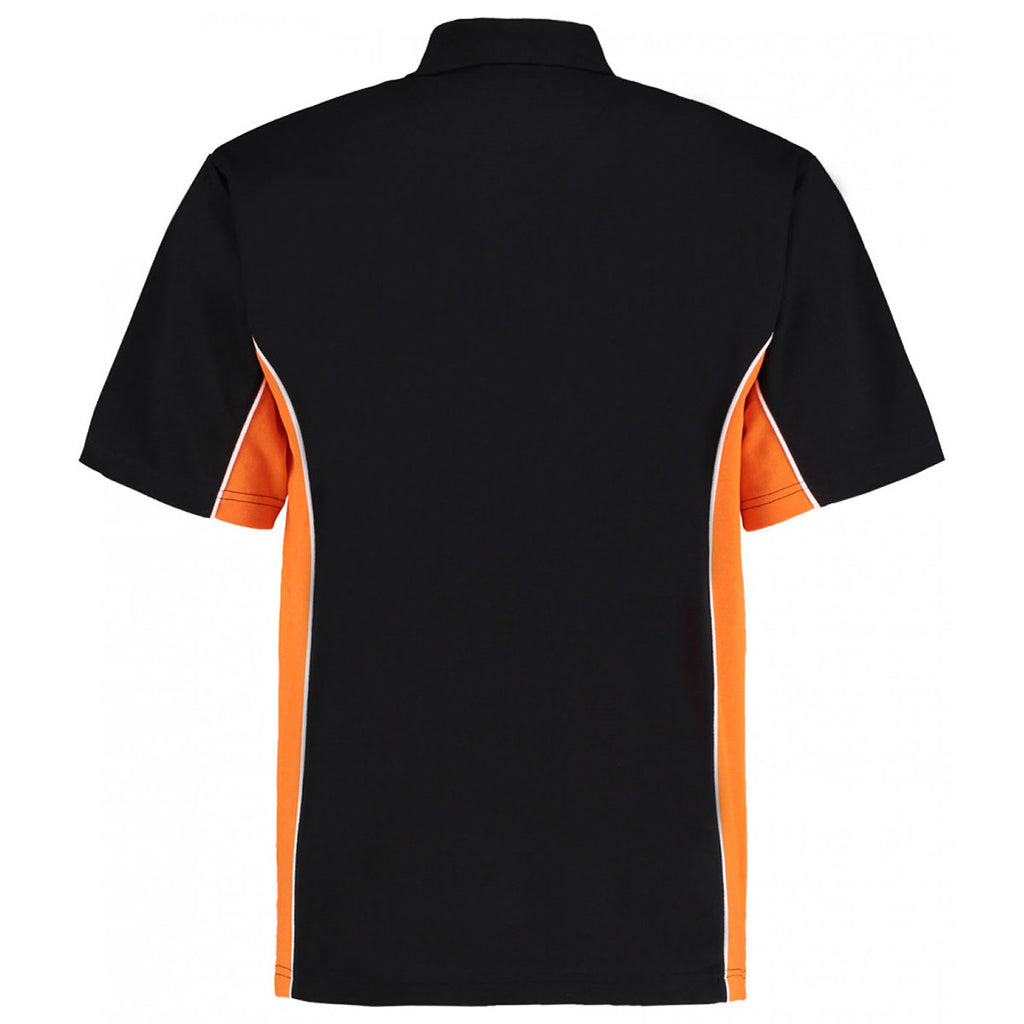 Gamegear Men's Black/Orange Track Poly/Cotton Pique Polo Shirt
