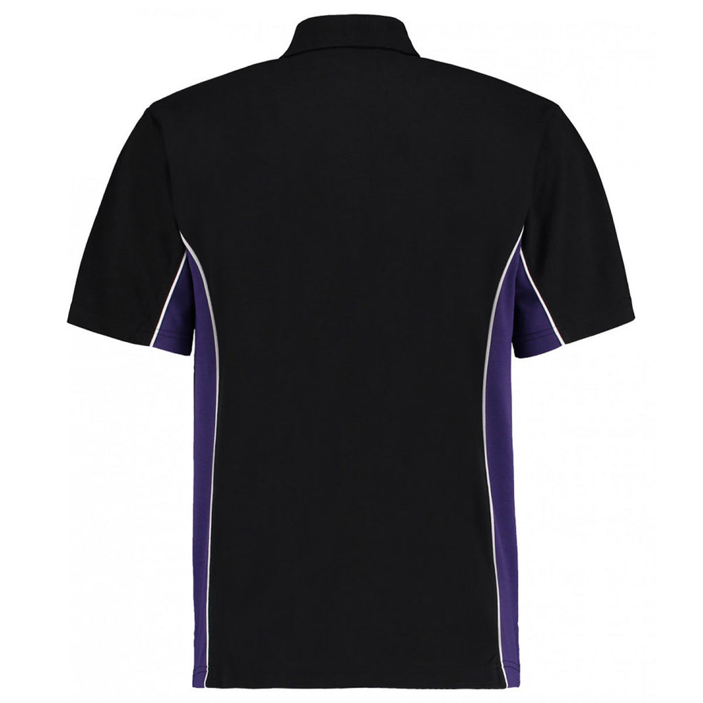 Gamegear Men's Black/Purple Track Poly/Cotton Pique Polo Shirt