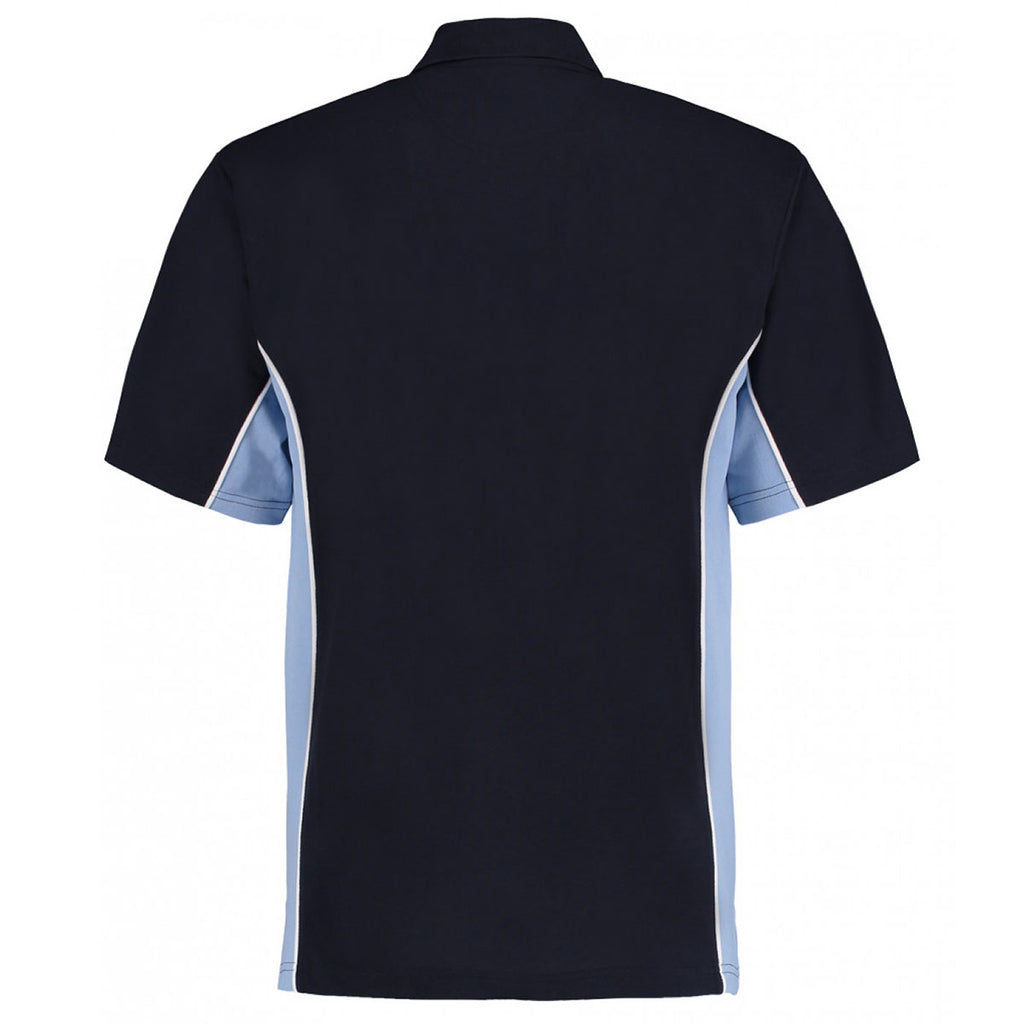 Gamegear Men's Navy/Light Blue Track Poly/Cotton Pique Polo Shirt