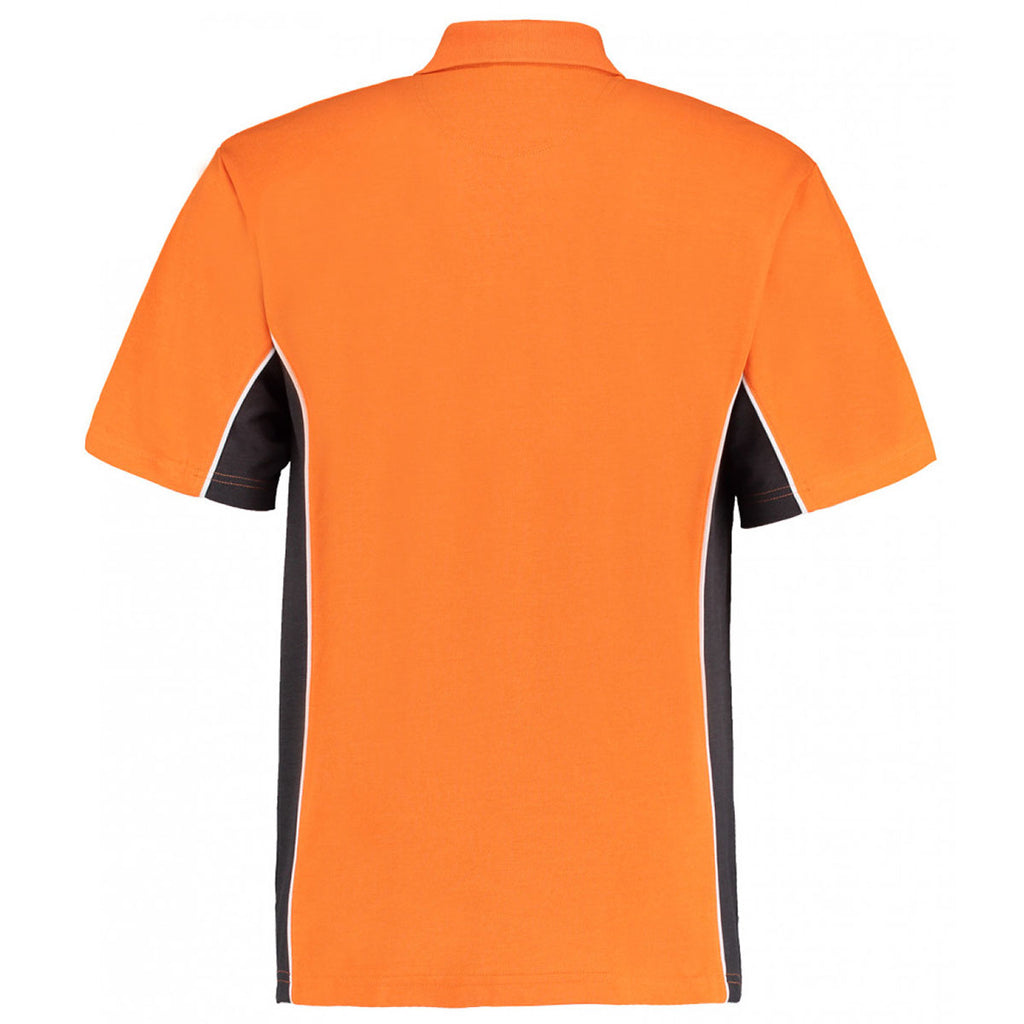 Gamegear Men's Orange/Graphite Track Poly/Cotton Pique Polo Shirt