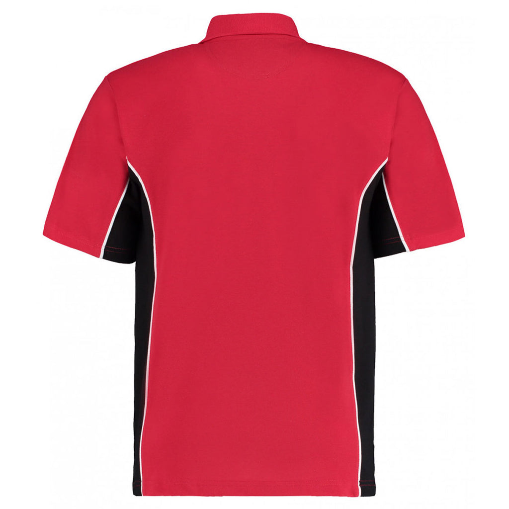 Gamegear Men's Red/Black Track Poly/Cotton Pique Polo Shirt