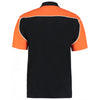 Gamegear Formula Racing Men's Black/Orange Monaco Cotton Pique Polo Shirt