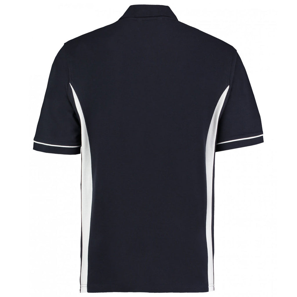 Kustom Kit Men's Navy/White Scottsdale Cotton Pique Polo Shirt