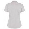 Kustom Kit Women's Silver Premium Short Sleeve Tailored Oxford Shirt