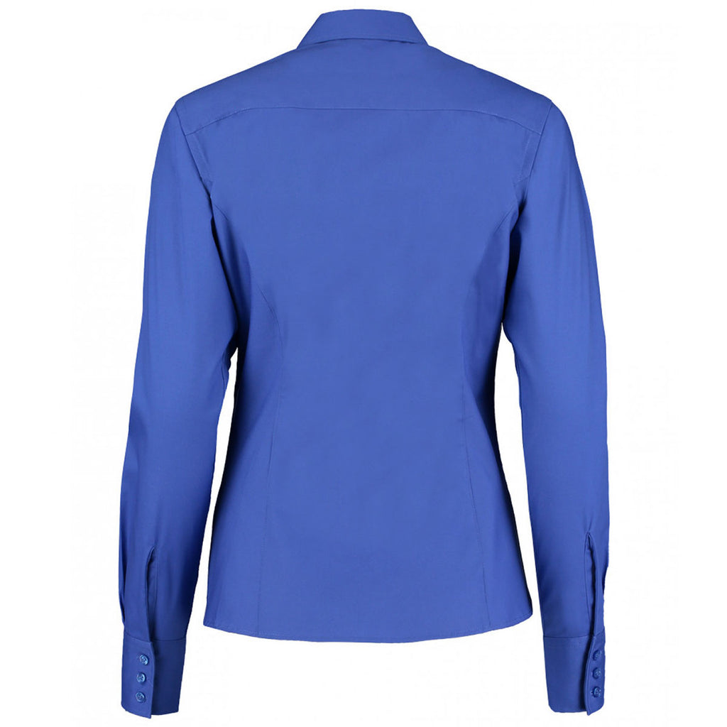 Kustom Kit Women's Royal Premium Long Sleeve Tailored Oxford Shirt