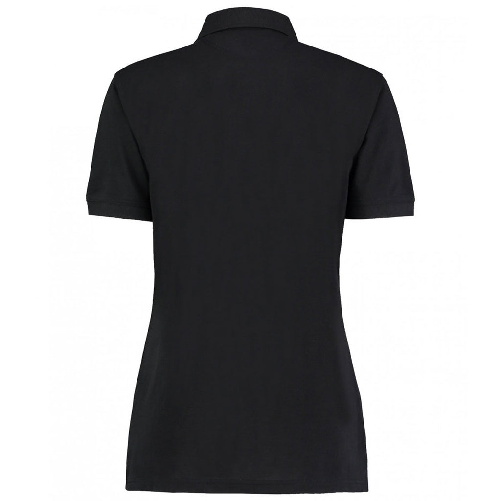 Kustom Kit Women's Black Klassic Pique Polo Shirt