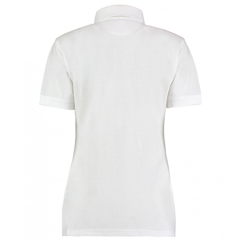 Kustom Kit Women's White Klassic Pique Polo Shirt