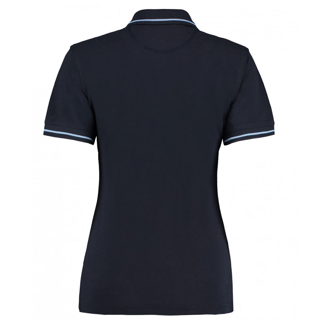 Kustom Kit Women's Navy/Light Blue St Mellion Tipped Cotton Pique Polo Shirt