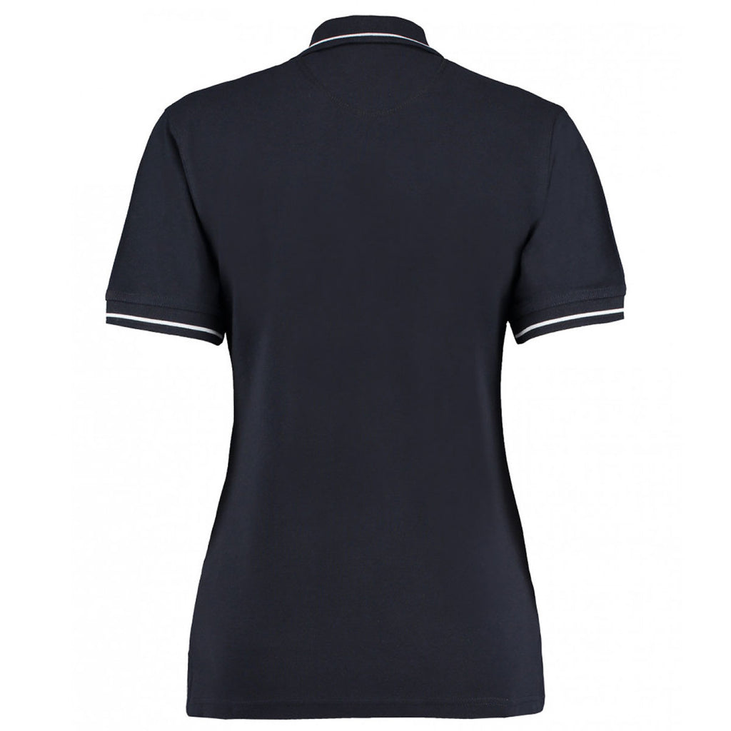 Kustom Kit Women's Navy/White St Mellion Tipped Cotton Pique Polo Shirt