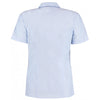 Kustom Kit Women's Blue/White Pinstripe Short Sleeve Tailored Shirt