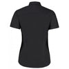 Kustom Kit Women's Black Premium Short Sleeve Tailored Oxford Shirt