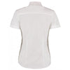 Kustom Kit Women's White Premium Short Sleeve Tailored Oxford Shirt