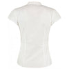 Kustom Kit Women's White Cap Sleeve V Neck Tailored Continental Blouse