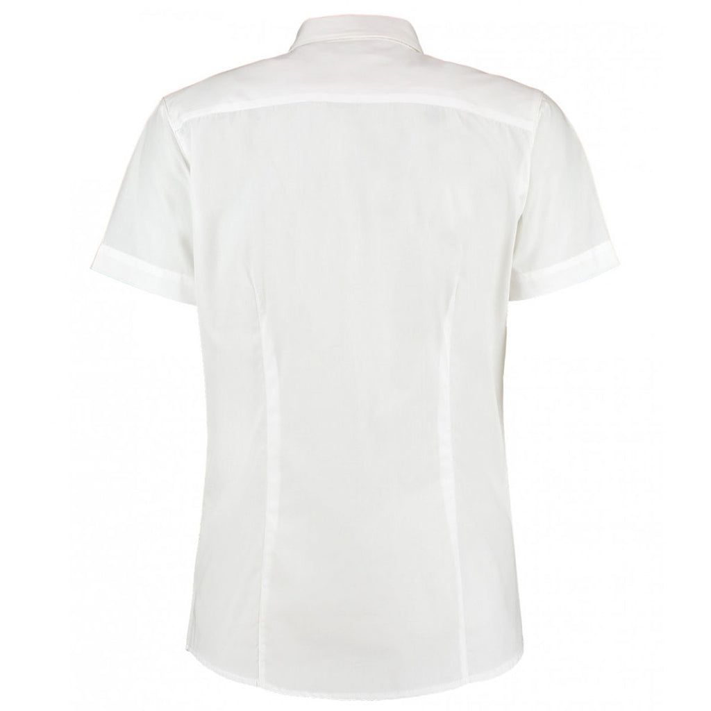 Kustom Kit Women's White Short Sleeve Classic Fit Workforce Shirt