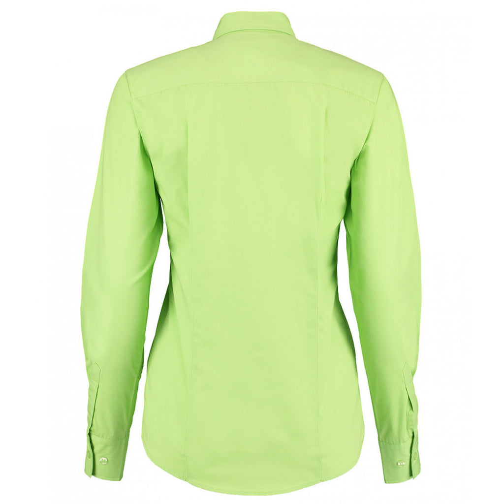 Kustom Kit Women's Lime Long Sleeve Classic Fit Workforce Shirt